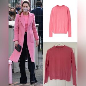 Boden Hambleden Scallop Jumper in Azalea Pink-ASO Kate Middleton Royal